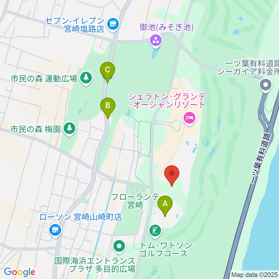アミノバイタルトレーニングセンター宮崎周辺の駐車場・コインパーキング一覧地図