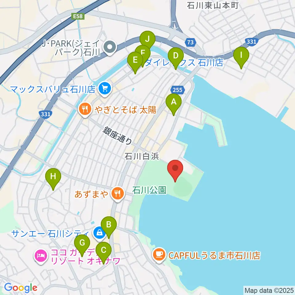 エナジックスタジアム石川周辺の駐車場・コインパーキング一覧地図