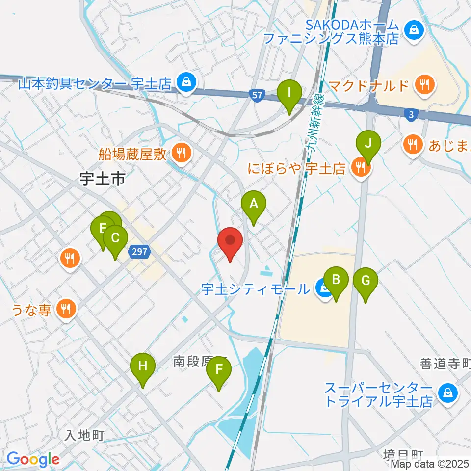 ecowin宇土アリーナ周辺の駐車場・コインパーキング一覧地図