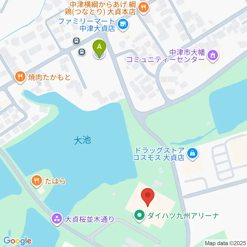 ダイハツ九州アリーナ周辺の駐車場・コインパーキング一覧地図