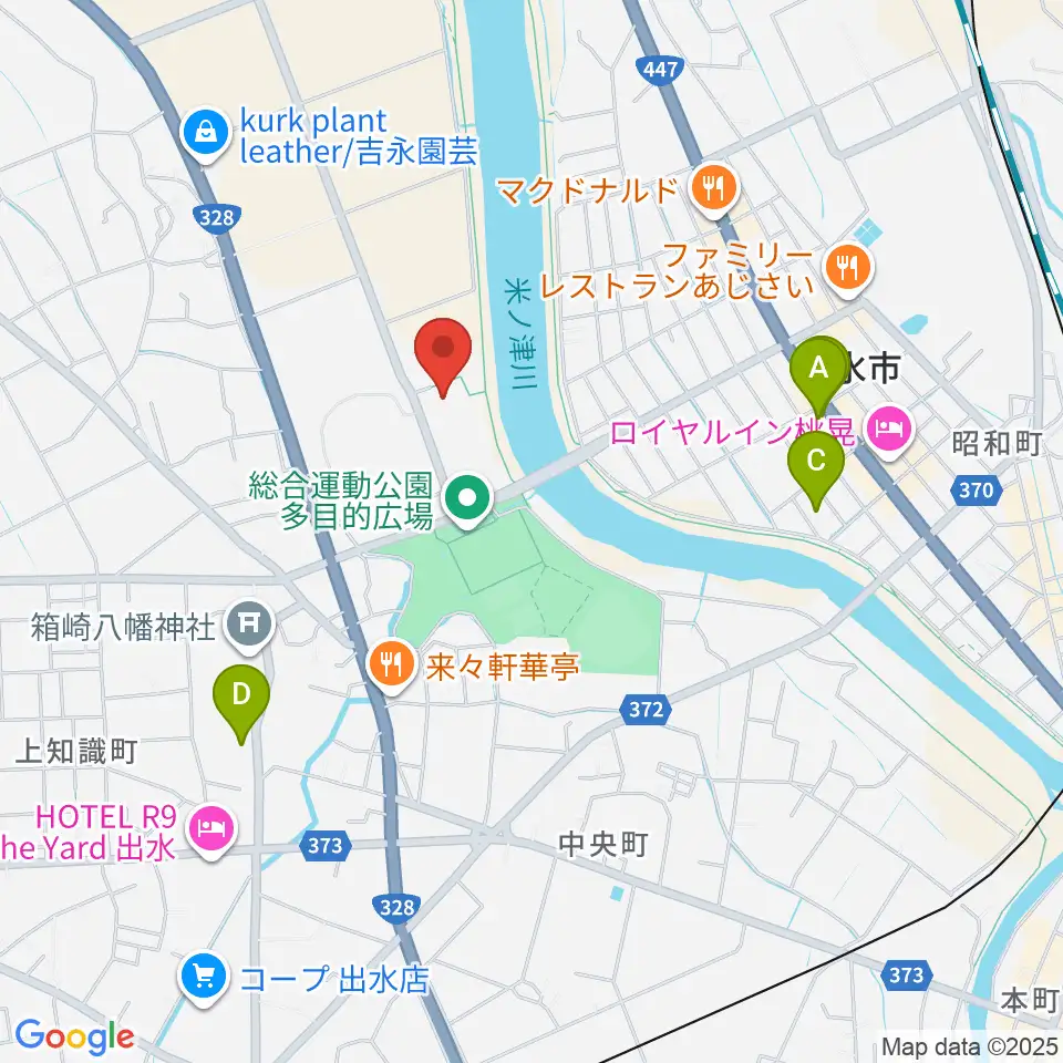 マルマエスポーツセンター出水周辺の駐車場・コインパーキング一覧地図