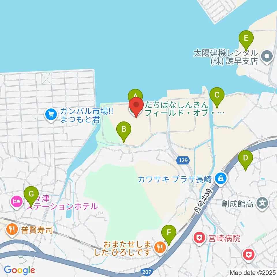 たちばなしんきんフィールド・オブ・ドリームス周辺の駐車場・コインパーキング一覧地図