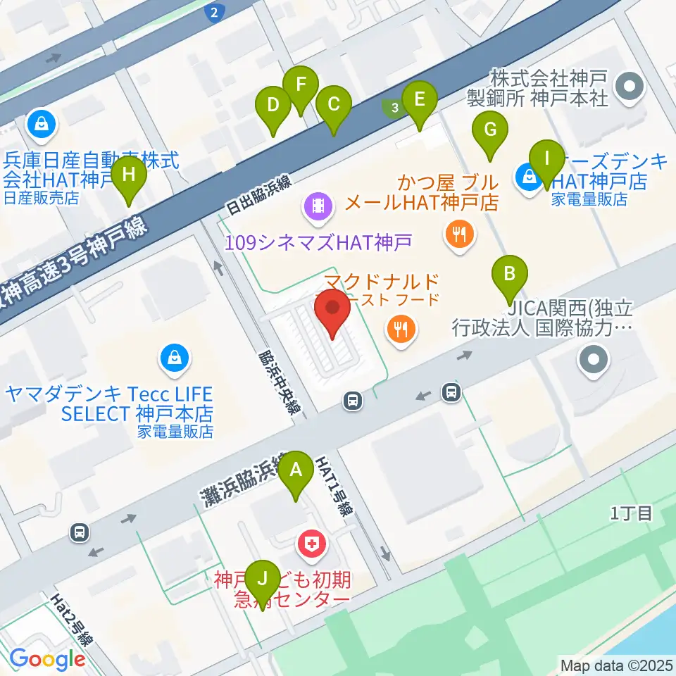 Sysmex Kobe Ice Campus周辺の駐車場・コインパーキング一覧地図