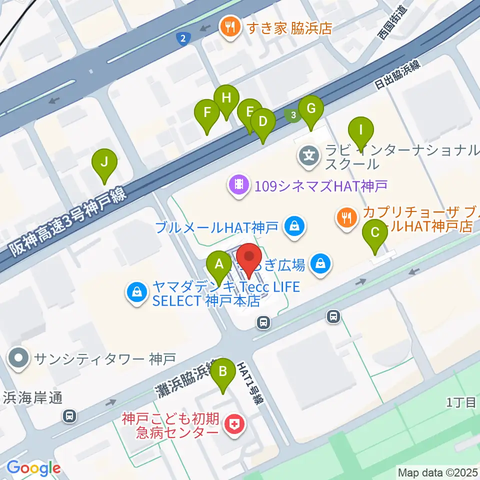 Sysmex Kobe Ice Campus周辺の駐車場・コインパーキング一覧地図