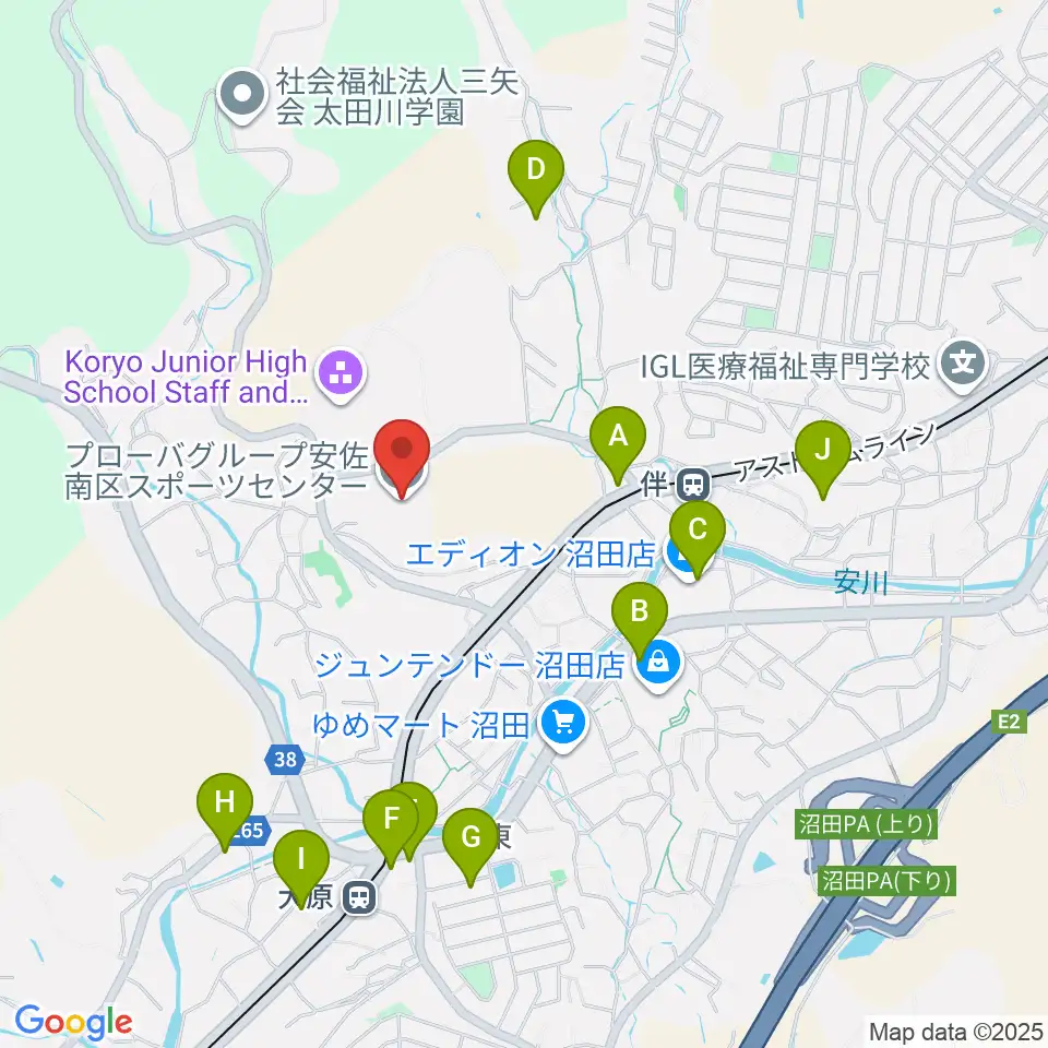 プローバグループ安佐南区スポーツセンター周辺の駐車場・コインパーキング一覧地図