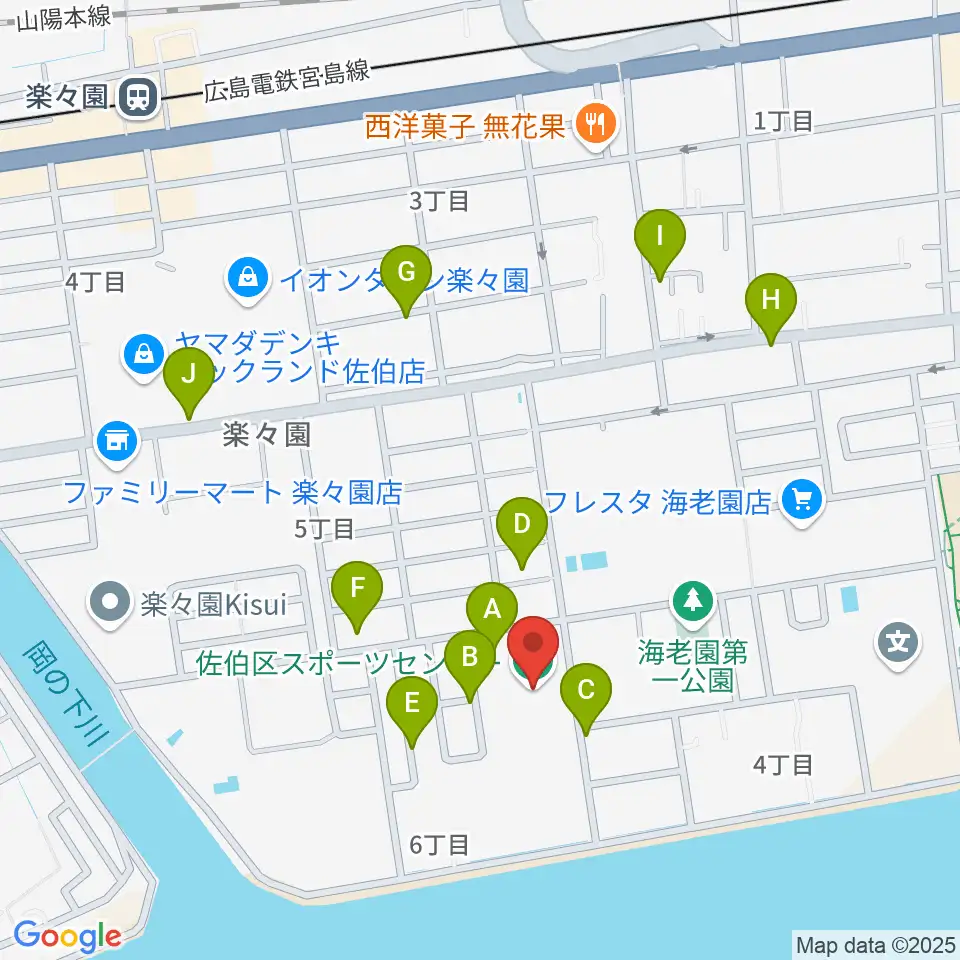 広島市佐伯区スポーツセンター周辺の駐車場・コインパーキング一覧地図