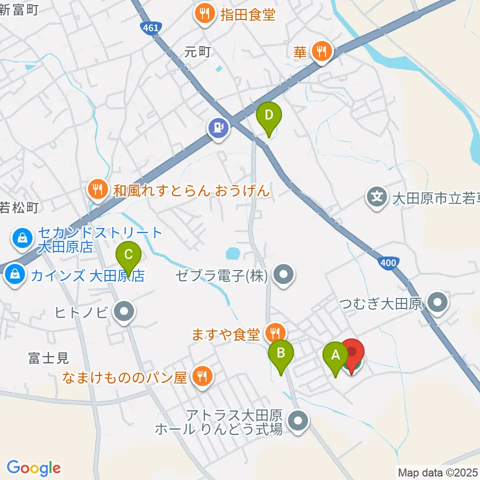 フクシ・エンタープライズ大田原温水プール周辺の駐車場・コインパーキング一覧地図