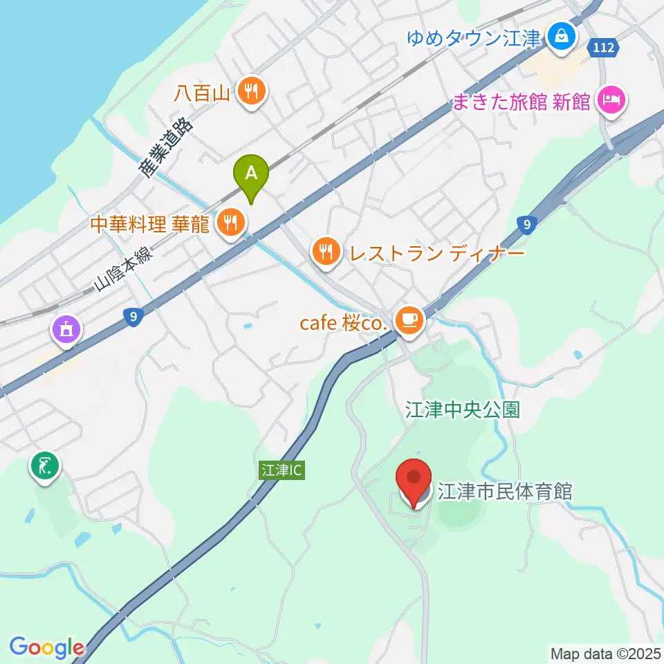 江津市民体育館周辺の駐車場・コインパーキング一覧地図