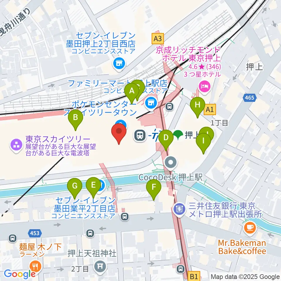 郵政博物館周辺の駐車場・コインパーキング一覧地図