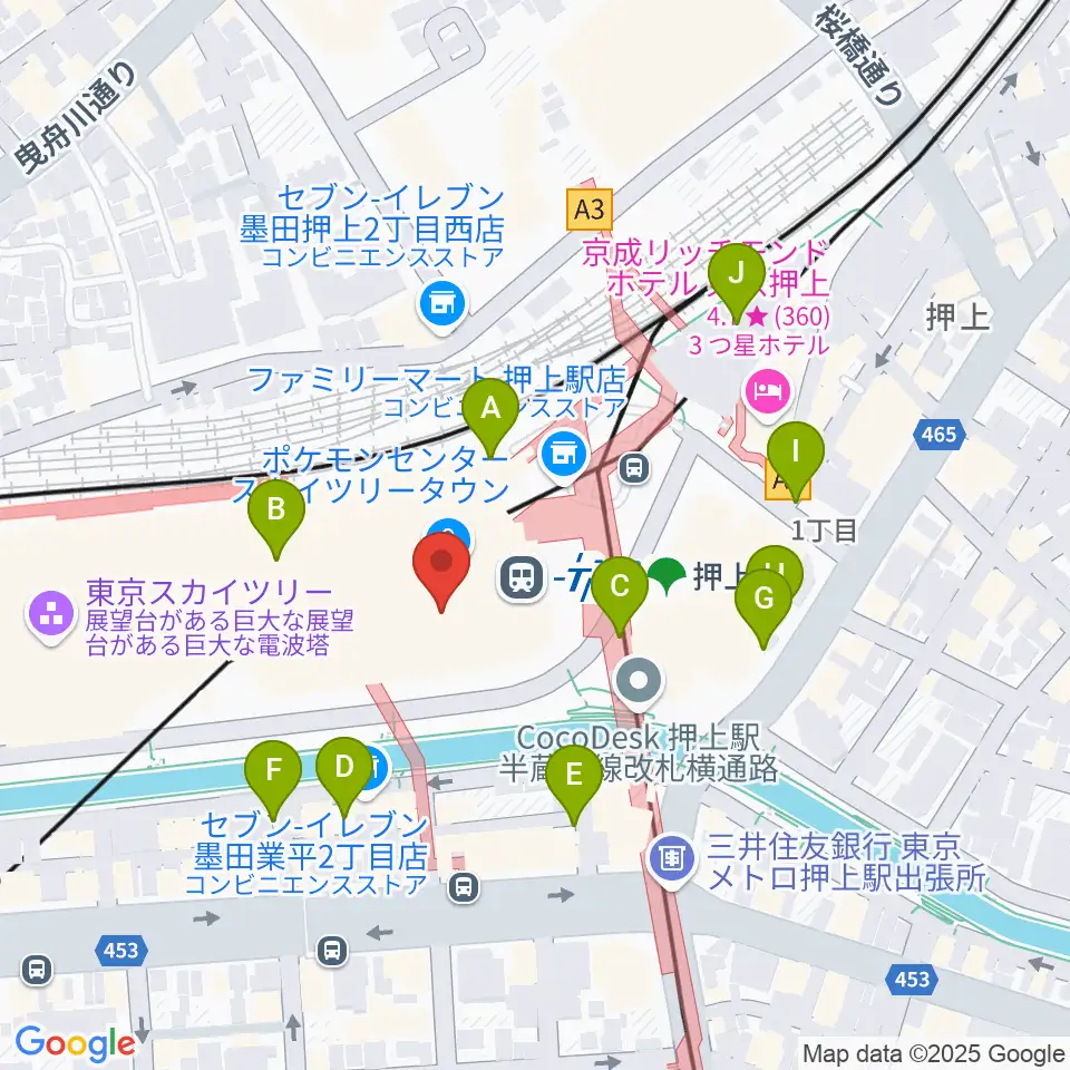 郵政博物館周辺の駐車場・コインパーキング一覧地図
