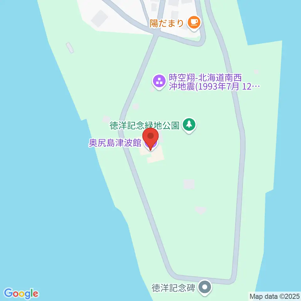 奥尻島津波館周辺の駐車場・コインパーキング一覧地図
