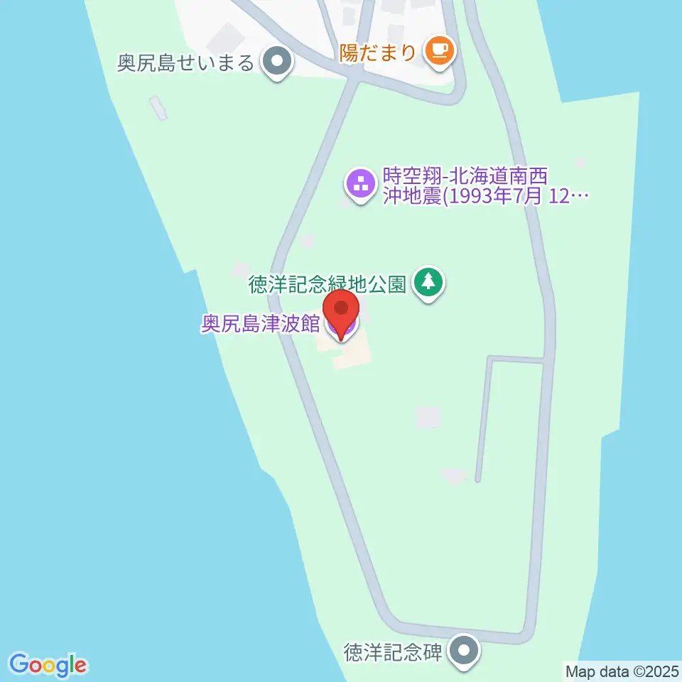 奥尻島津波館周辺の駐車場・コインパーキング一覧地図