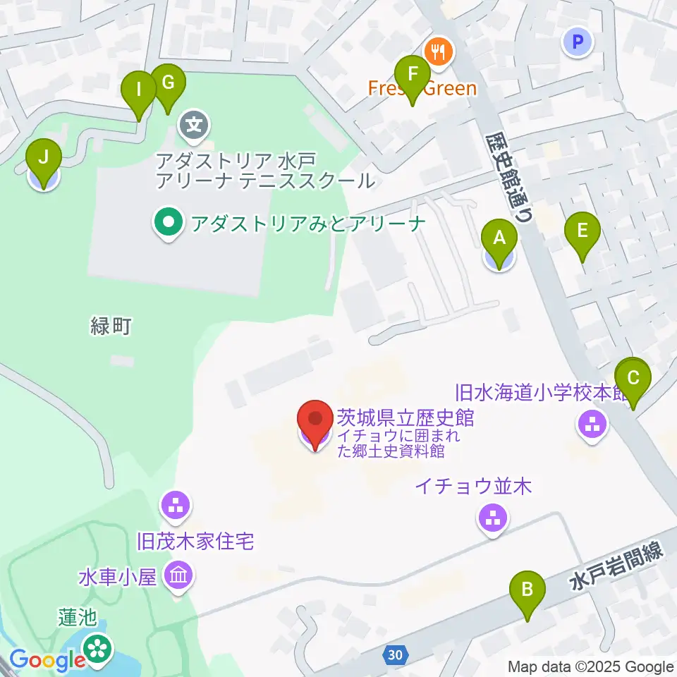 茨城県立歴史館周辺の駐車場・コインパーキング一覧地図
