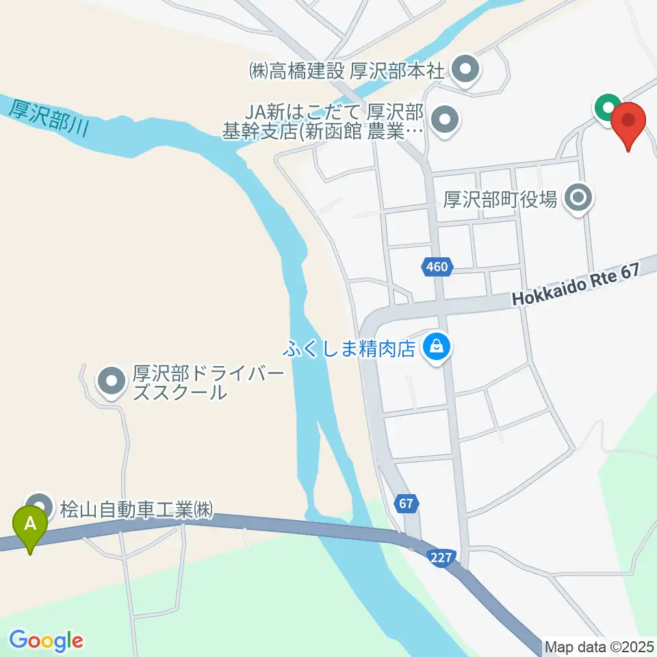 厚沢部町郷土資料館周辺の駐車場・コインパーキング一覧地図