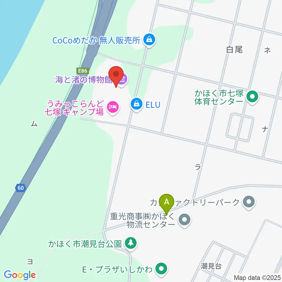 海と渚の博物館周辺の駐車場・コインパーキング一覧地図