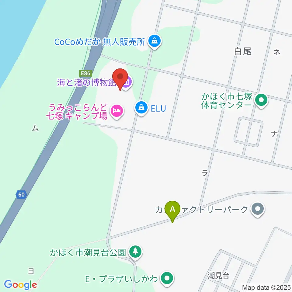 海と渚の博物館周辺の駐車場・コインパーキング一覧地図