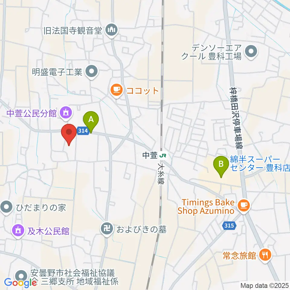 貞享義民記念館周辺の駐車場・コインパーキング一覧地図