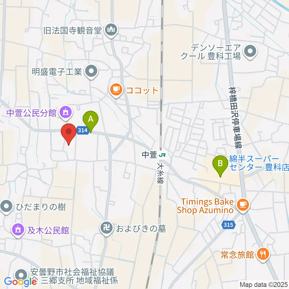 貞享義民記念館周辺の駐車場・コインパーキング一覧地図