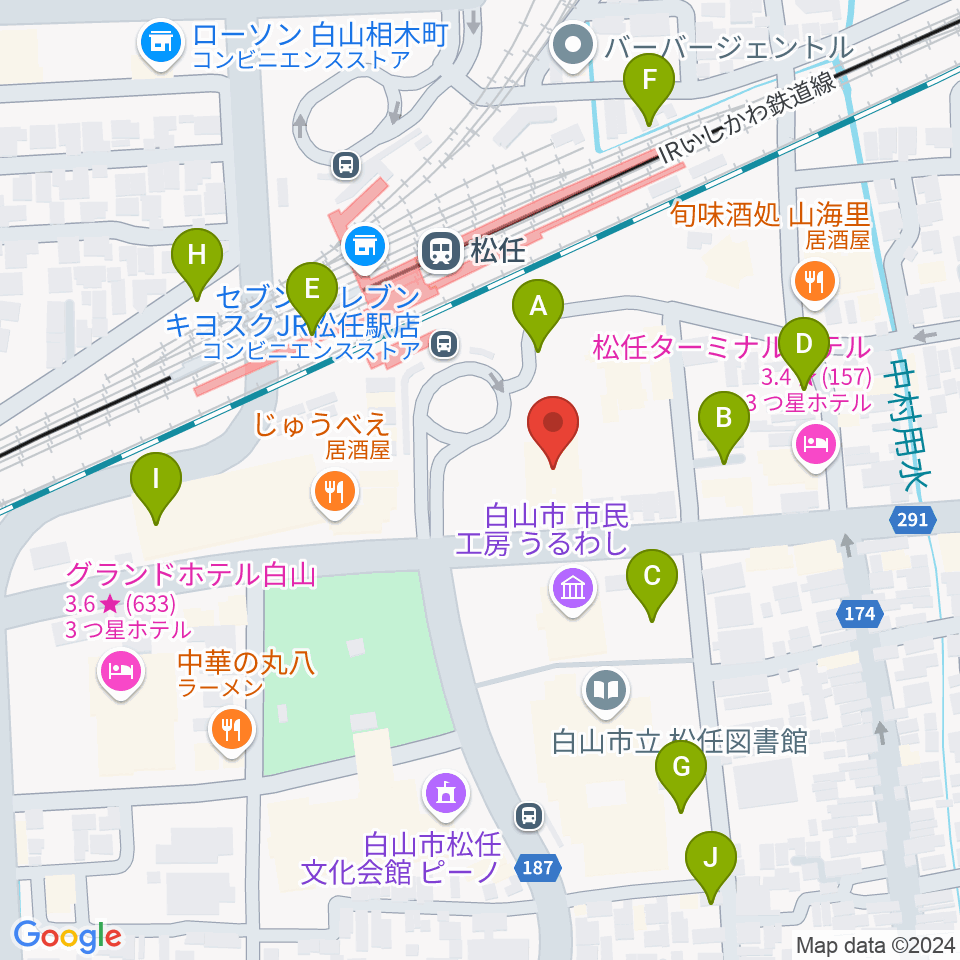 千代女の里俳句館周辺の駐車場・コインパーキング一覧地図