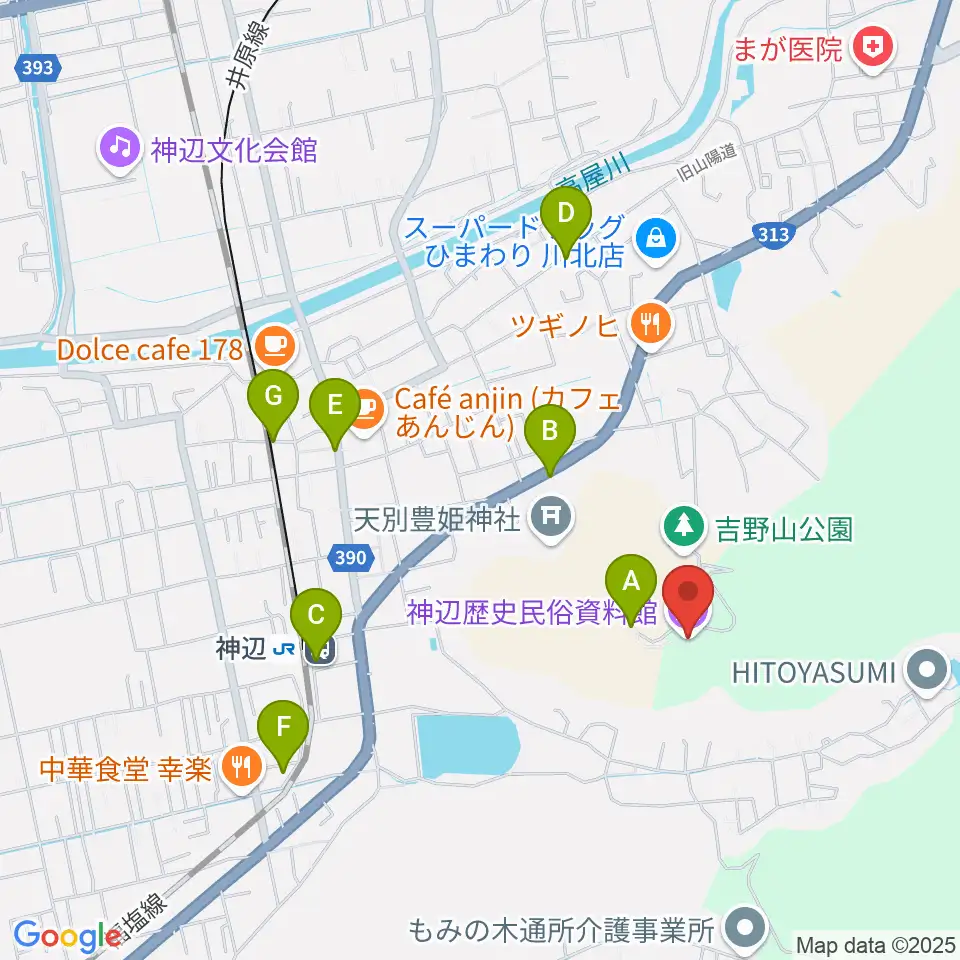 福山市神辺歴史民俗資料館周辺の駐車場・コインパーキング一覧地図