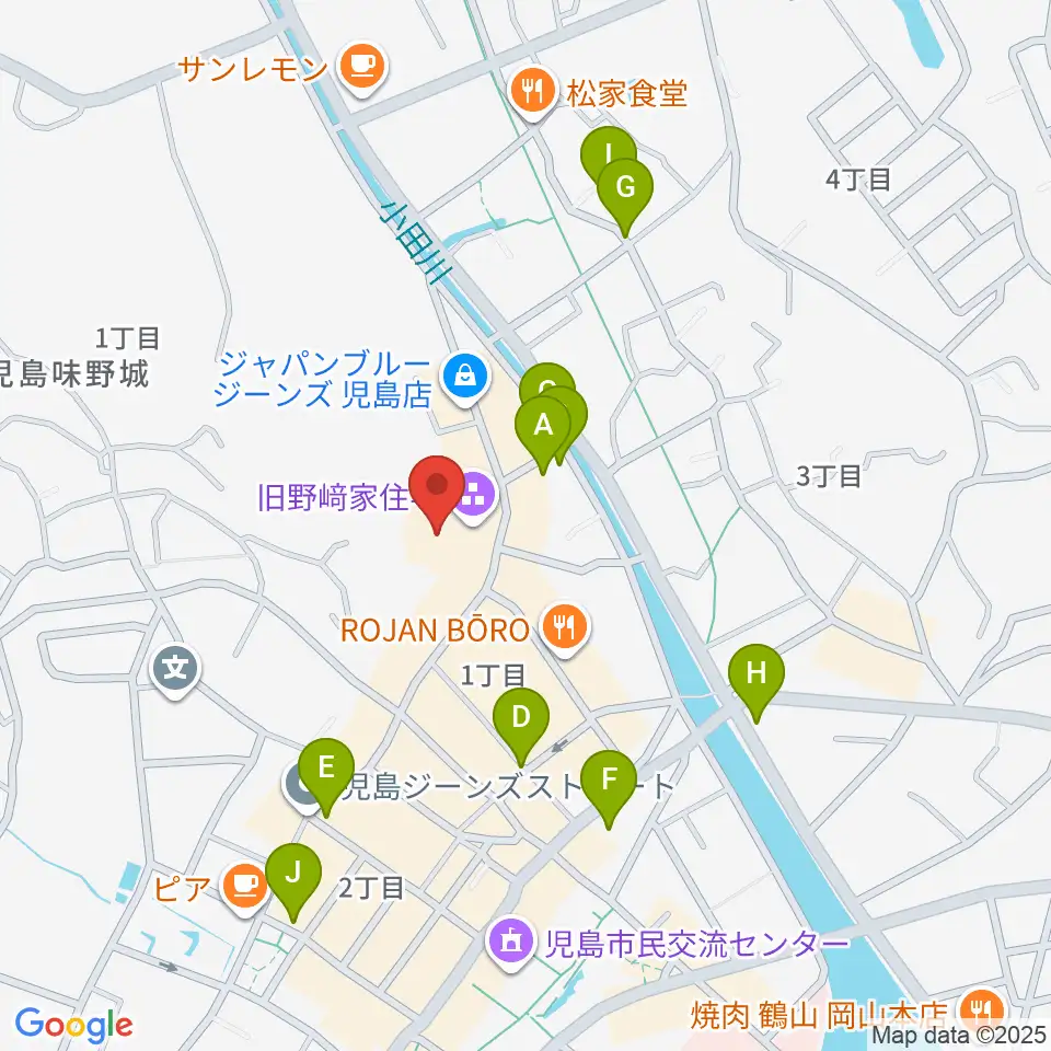 野﨑家塩業歴史館周辺の駐車場・コインパーキング一覧地図