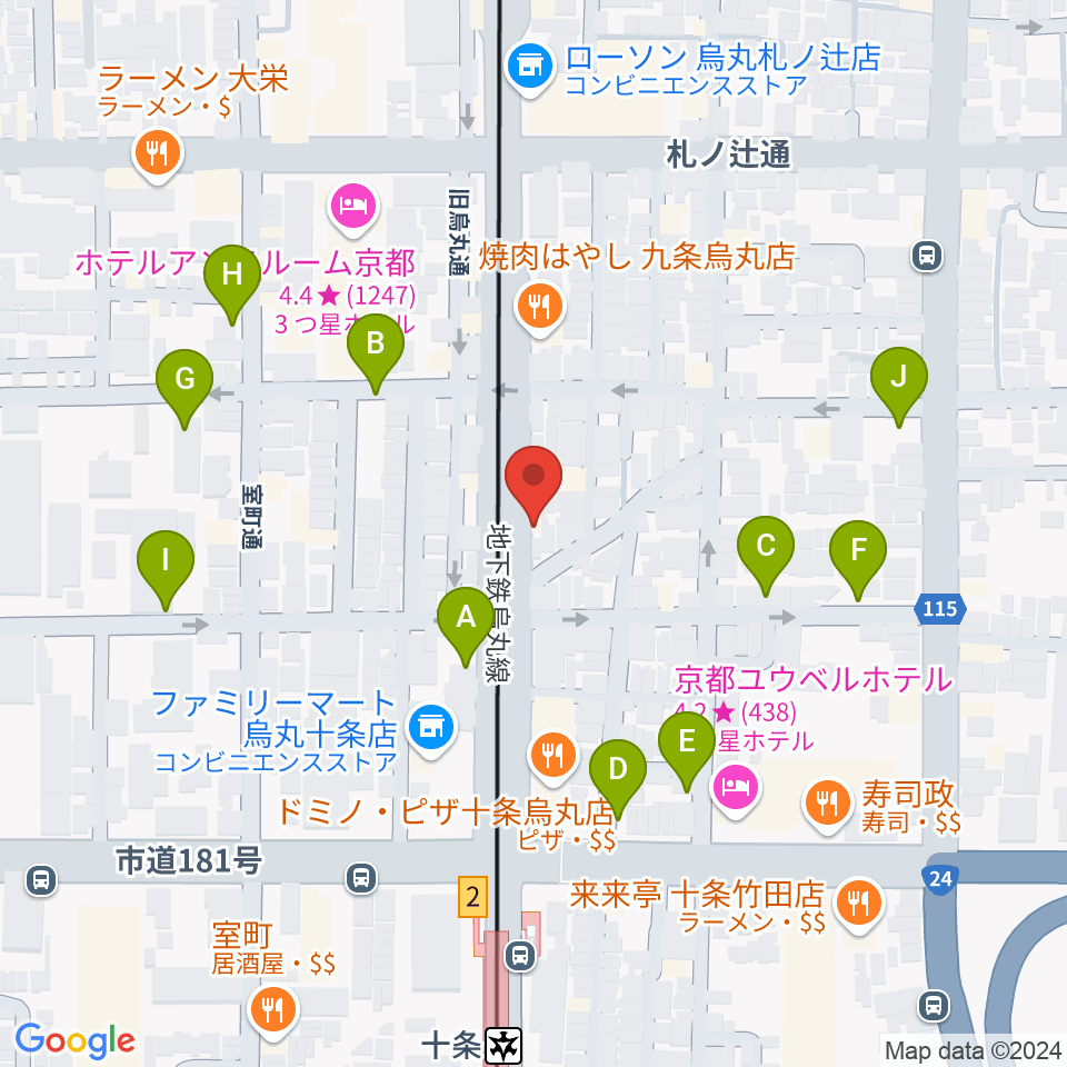 マザーシップスタジオ周辺の駐車場・コインパーキング一覧地図