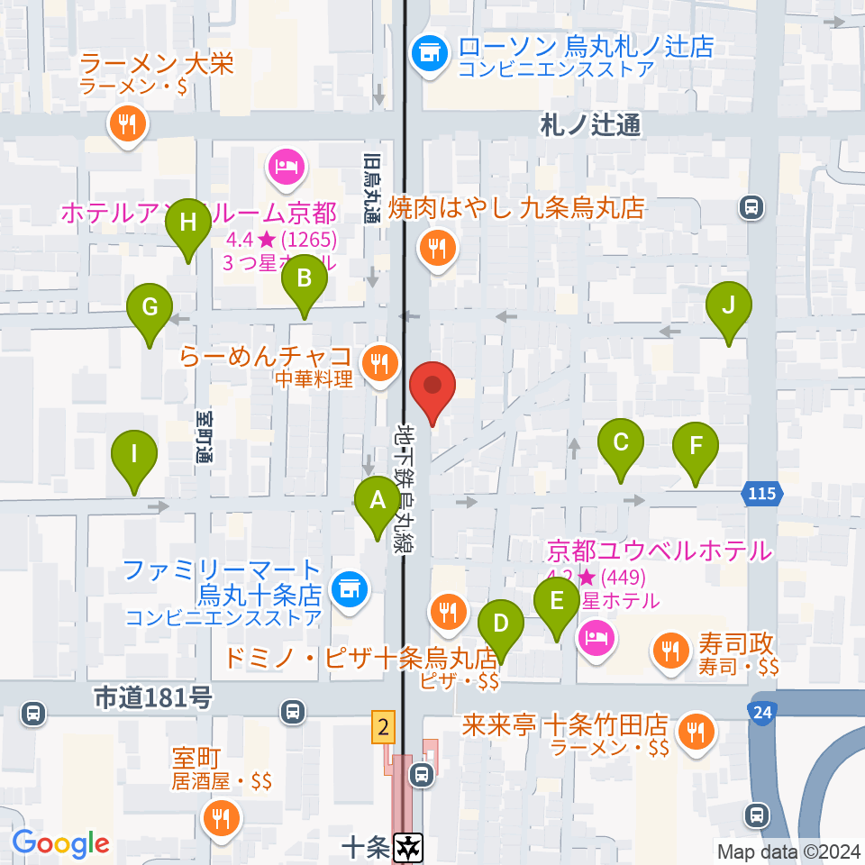 マザーシップスタジオ周辺の駐車場・コインパーキング一覧地図