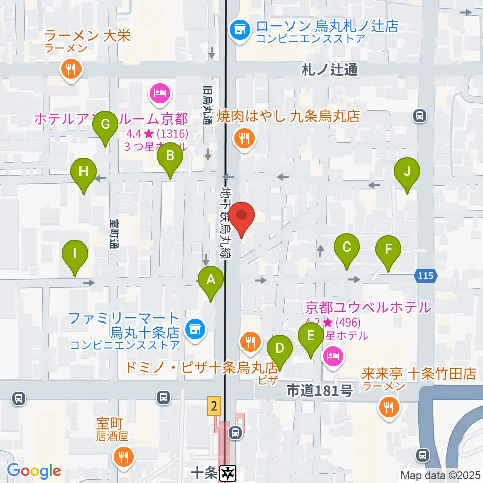 マザーシップスタジオ周辺の駐車場・コインパーキング一覧地図