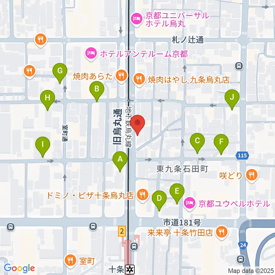 マザーシップスタジオ周辺の駐車場・コインパーキング一覧地図