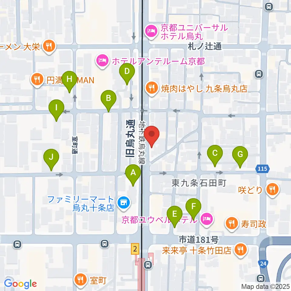 マザーシップスタジオ周辺の駐車場・コインパーキング一覧地図