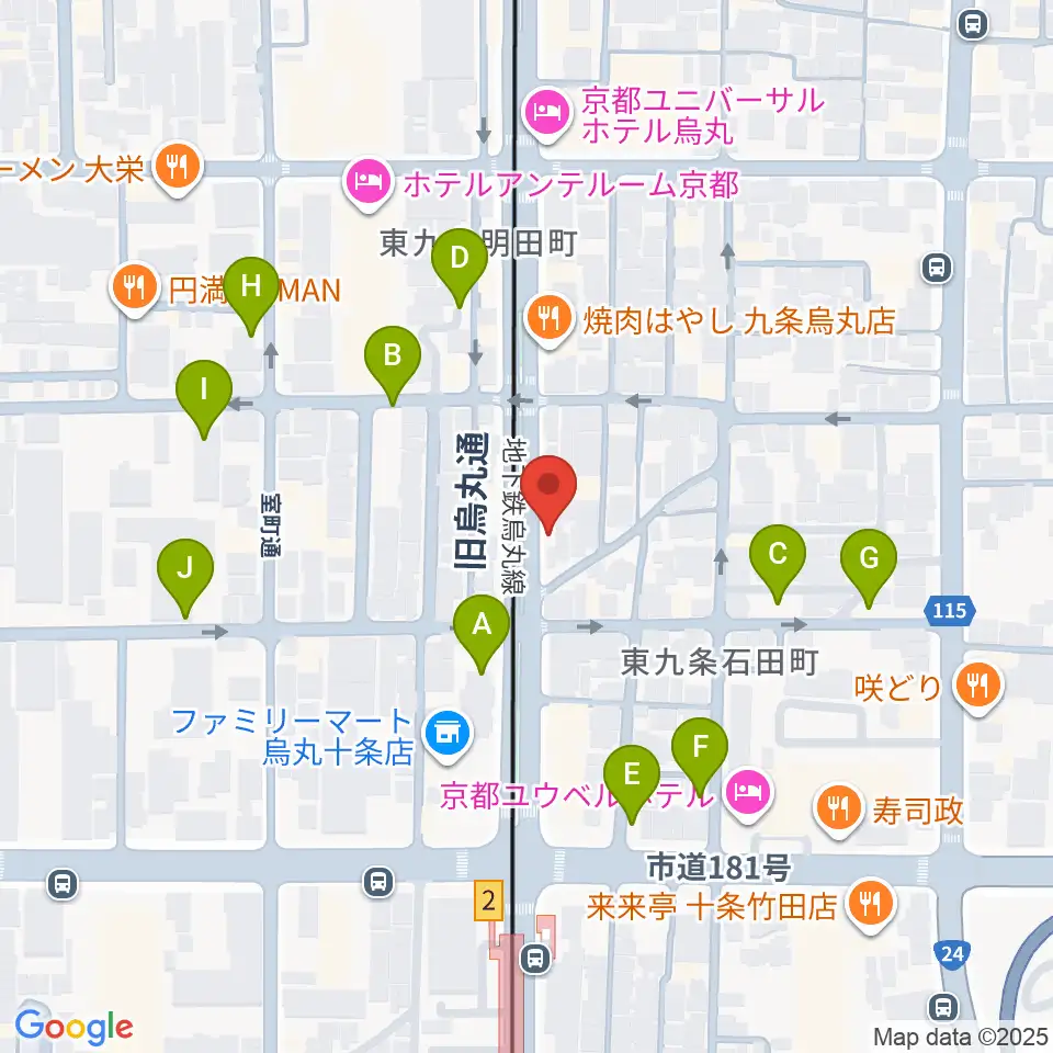 マザーシップスタジオ周辺の駐車場・コインパーキング一覧地図