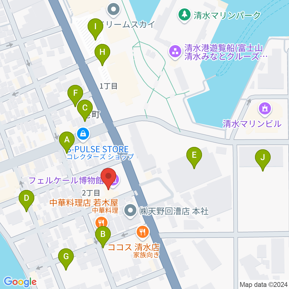 フェルケール博物館周辺の駐車場・コインパーキング一覧地図