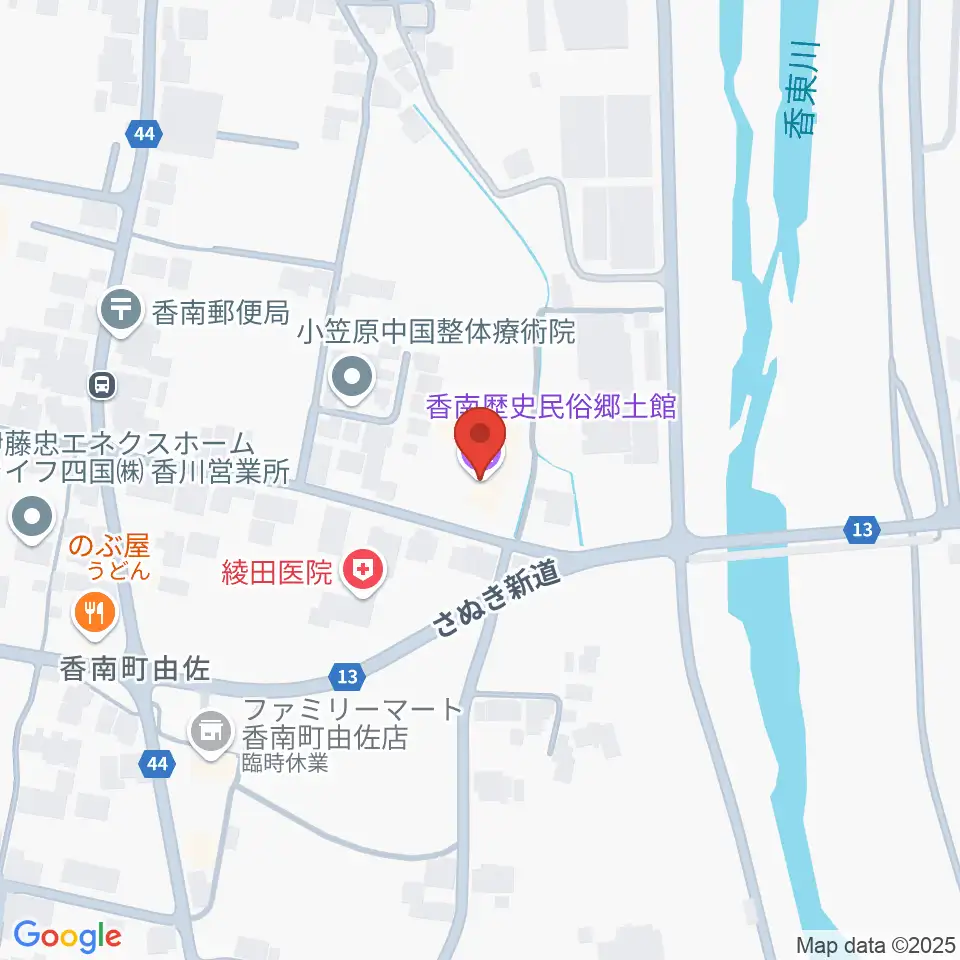 高松市香南歴史民俗郷土館周辺の駐車場・コインパーキング一覧地図