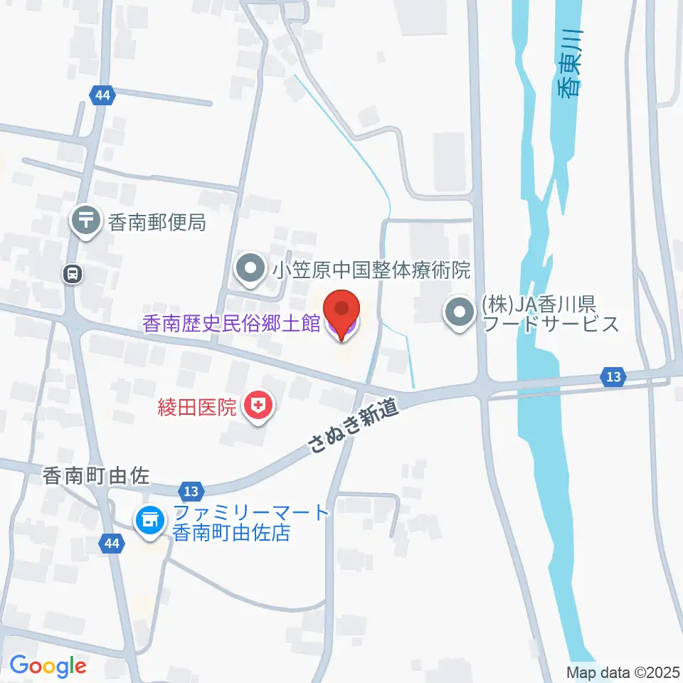 高松市香南歴史民俗郷土館周辺の駐車場・コインパーキング一覧地図