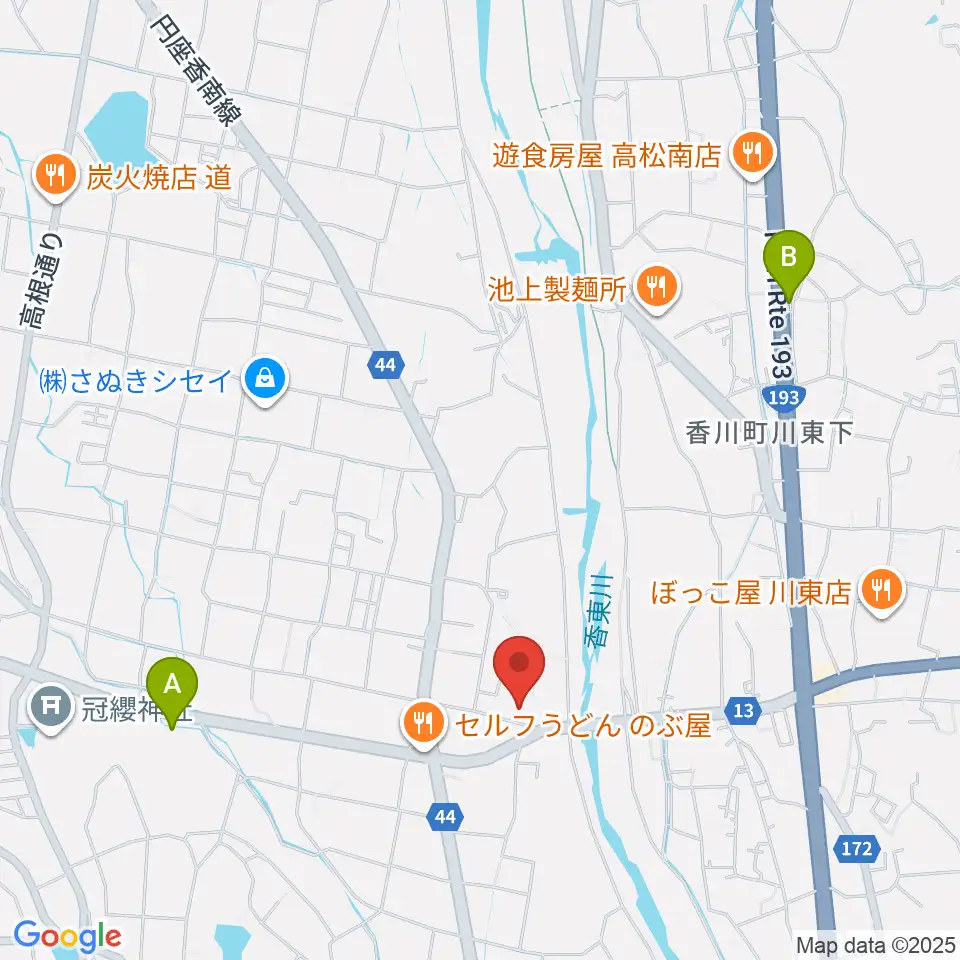 高松市香南歴史民俗郷土館周辺の駐車場・コインパーキング一覧地図