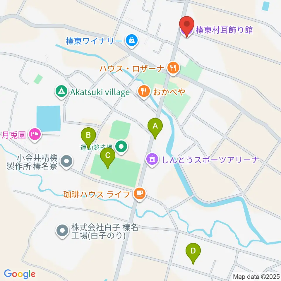 榛東村耳飾り館周辺の駐車場・コインパーキング一覧地図