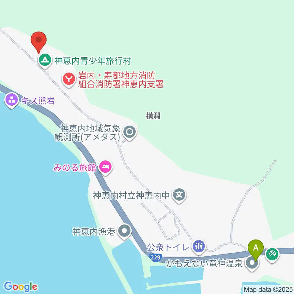 神恵内村郷土資料館周辺の駐車場・コインパーキング一覧地図