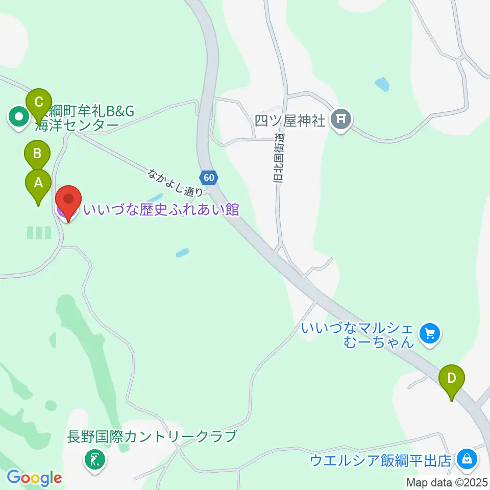 いいづな歴史ふれあい館周辺の駐車場・コインパーキング一覧地図