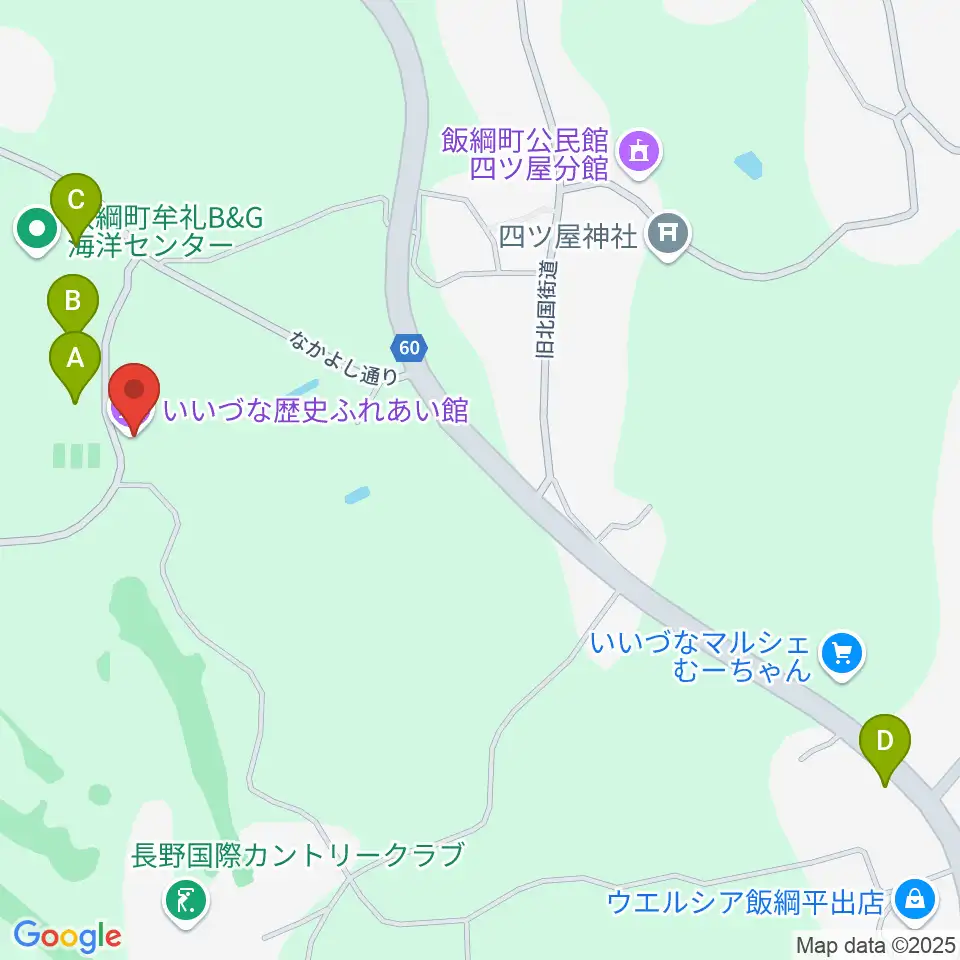 いいづな歴史ふれあい館周辺の駐車場・コインパーキング一覧地図