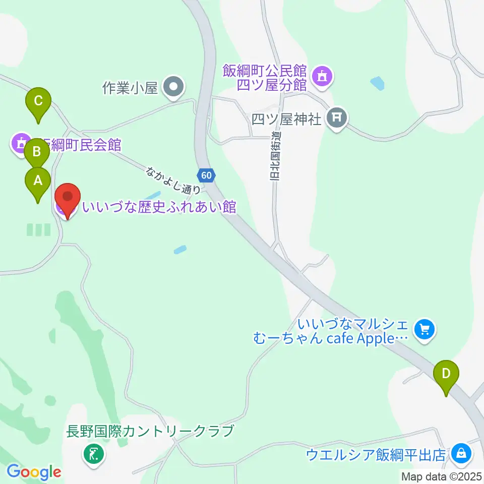 いいづな歴史ふれあい館周辺の駐車場・コインパーキング一覧地図