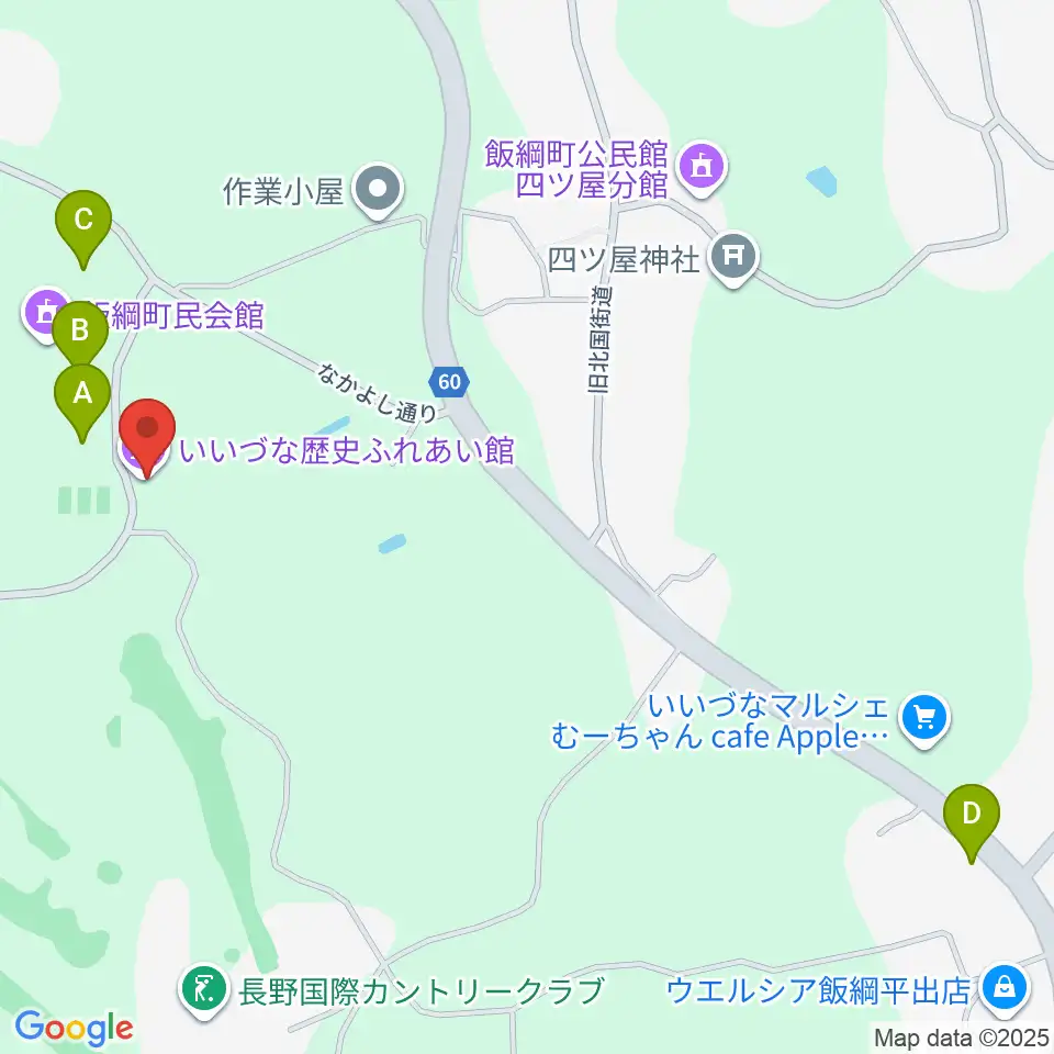 いいづな歴史ふれあい館周辺の駐車場・コインパーキング一覧地図