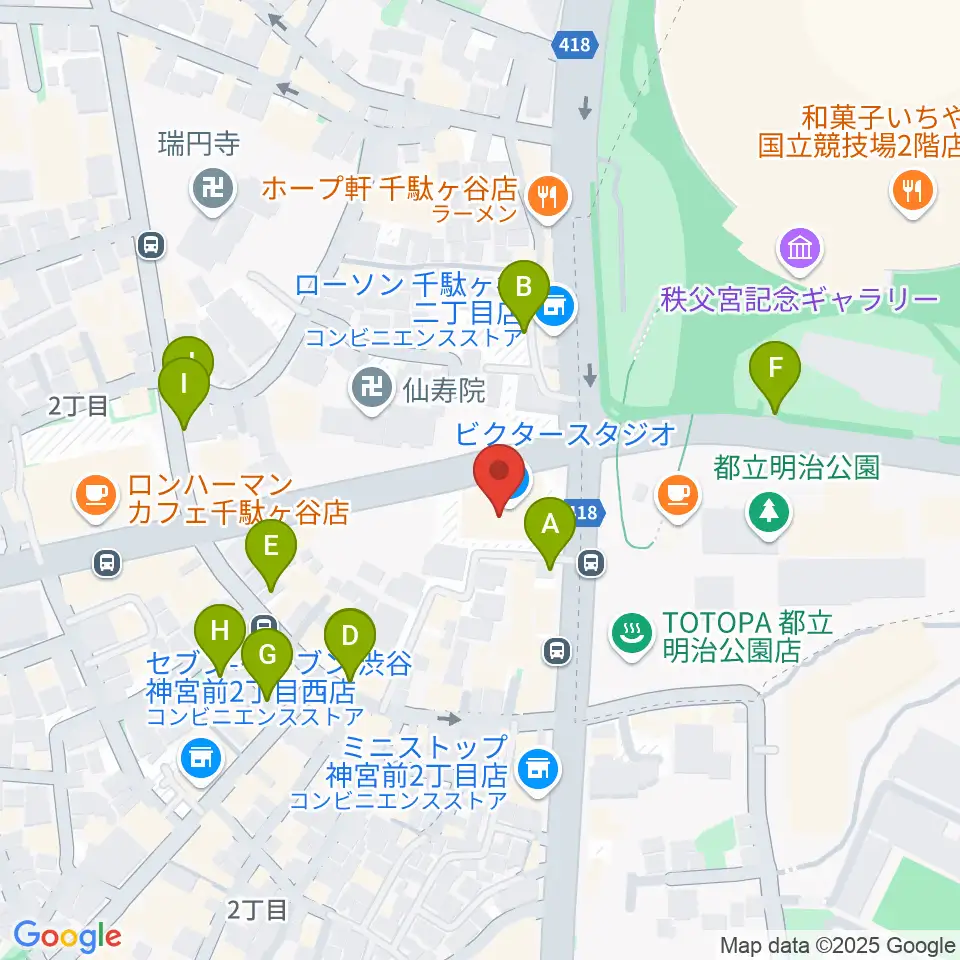 VICTOR STUDIO周辺の駐車場・コインパーキング一覧地図