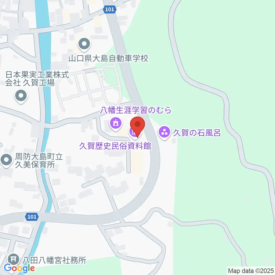 周防大島町久賀歴史民俗資料館周辺の駐車場・コインパーキング一覧地図