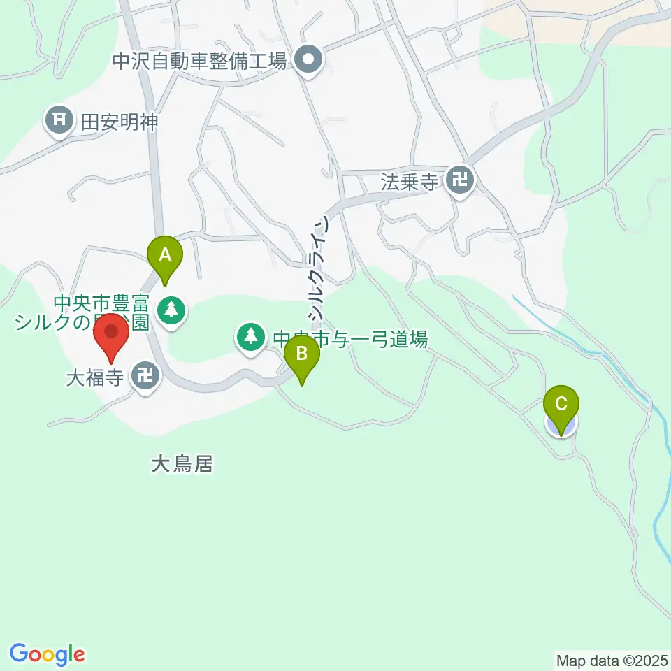 中央市豊富郷土資料館周辺の駐車場・コインパーキング一覧地図