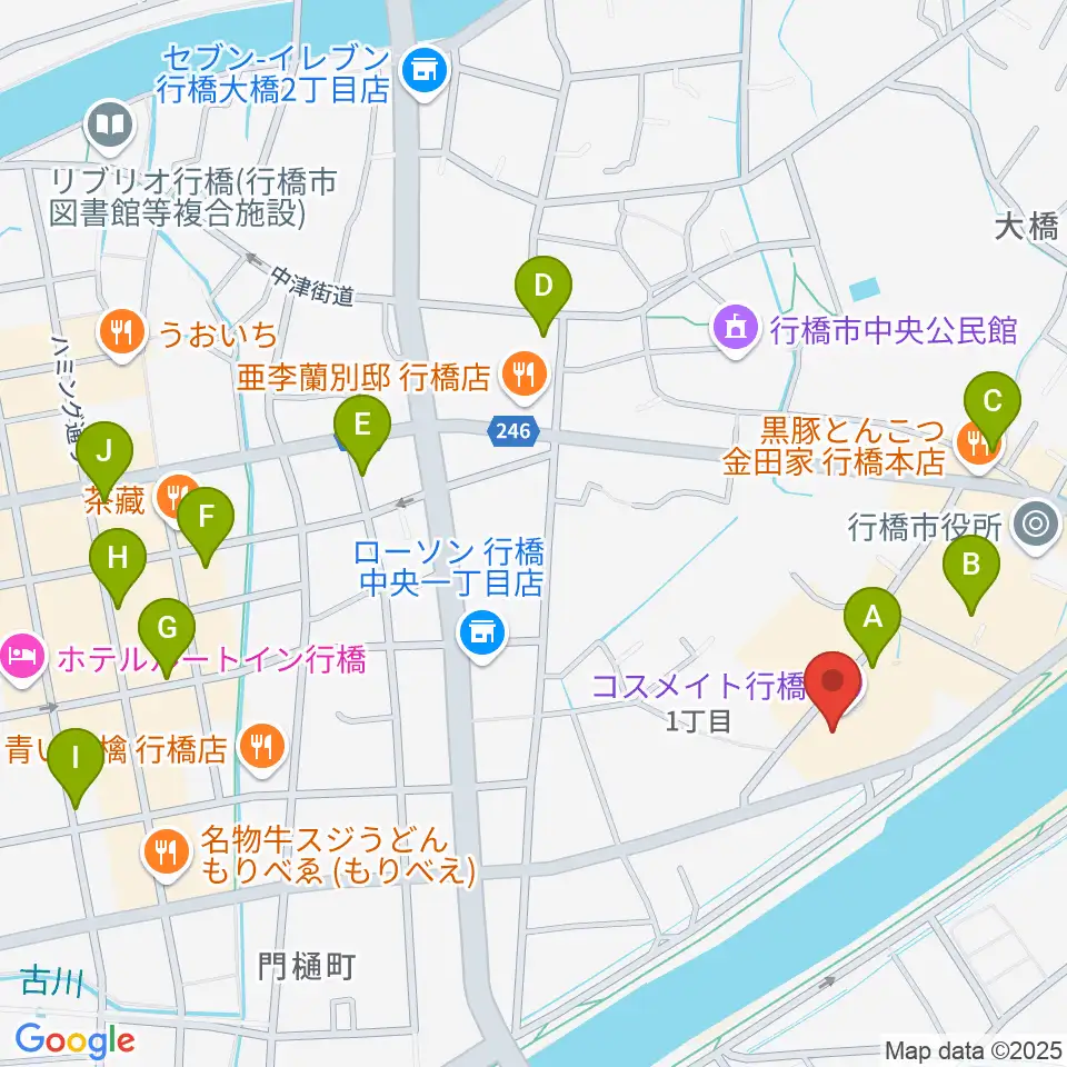 行橋市歴史資料館周辺の駐車場・コインパーキング一覧地図