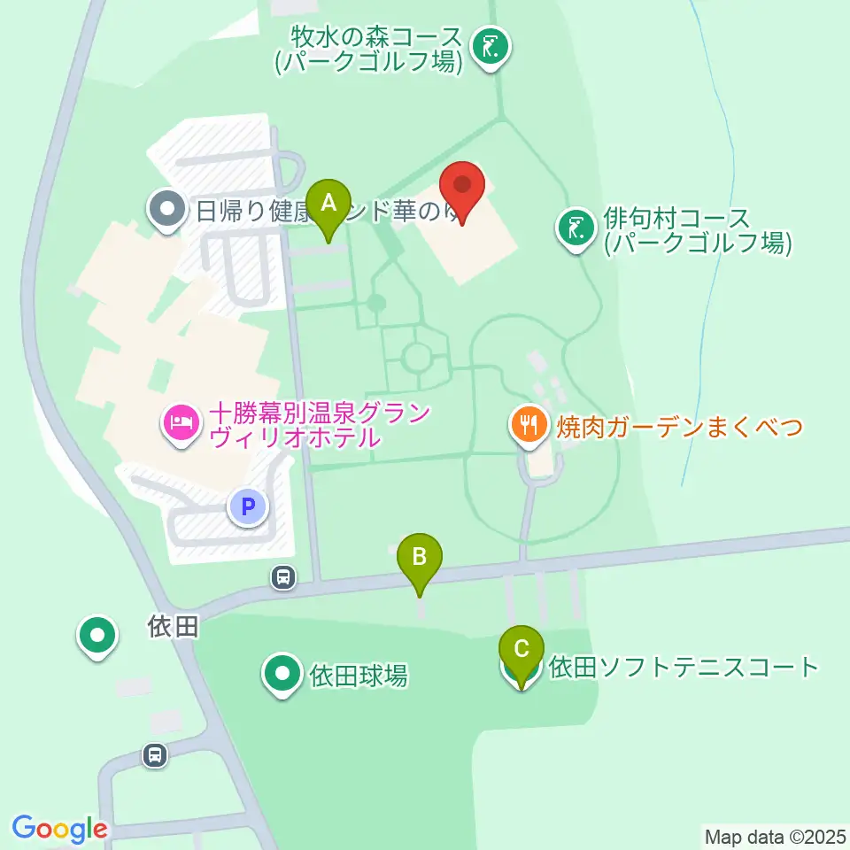 幕別町ふるさと館周辺の駐車場・コインパーキング一覧地図