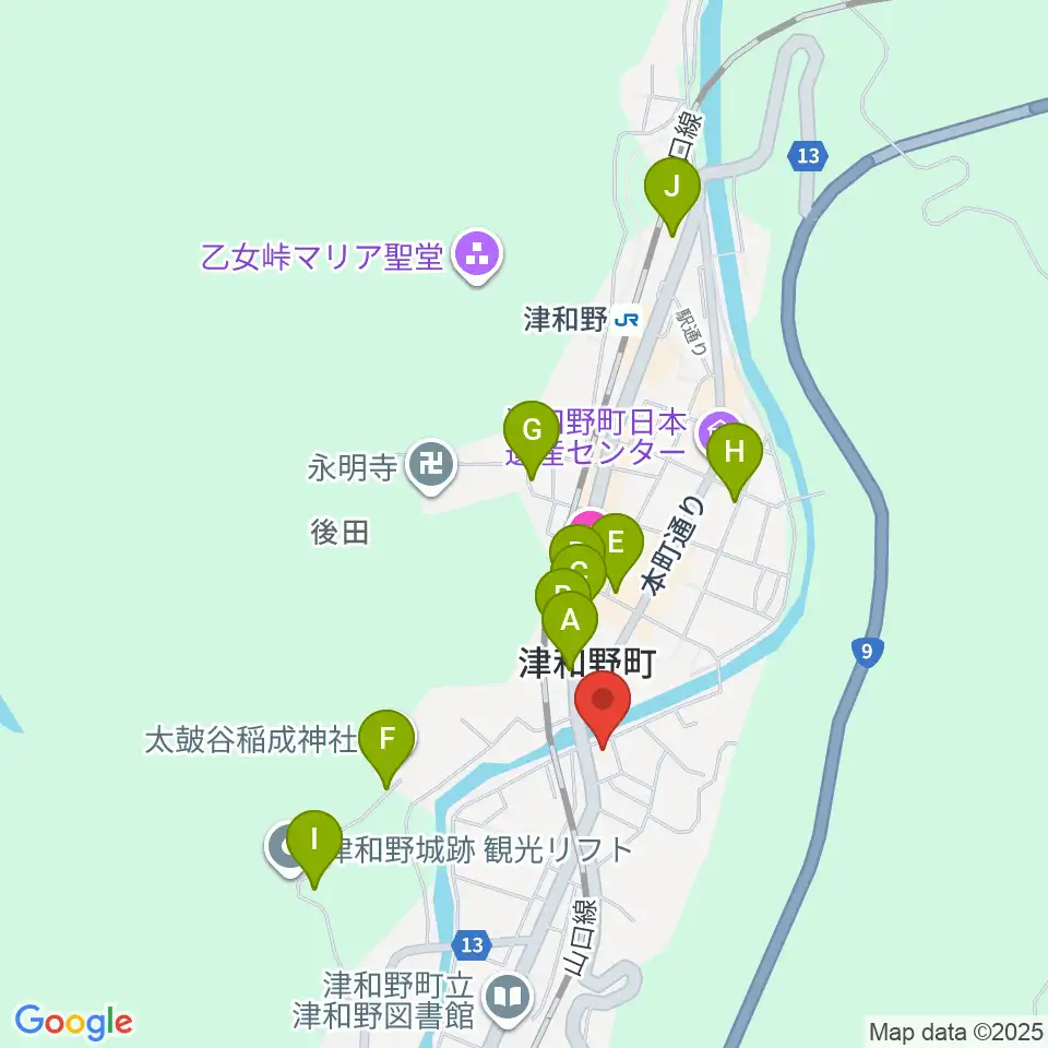 津和野町郷土館周辺の駐車場・コインパーキング一覧地図