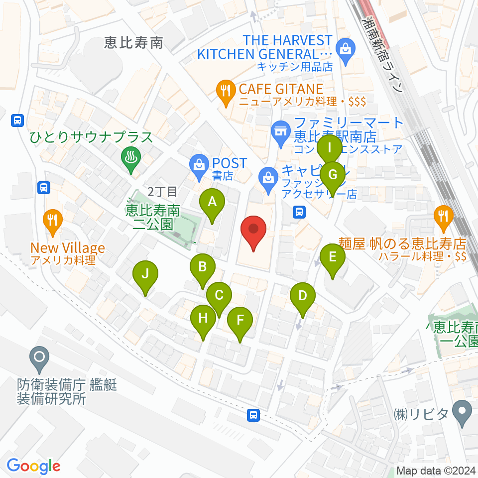 ABSレコーディングスタジオ周辺の駐車場・コインパーキング一覧地図