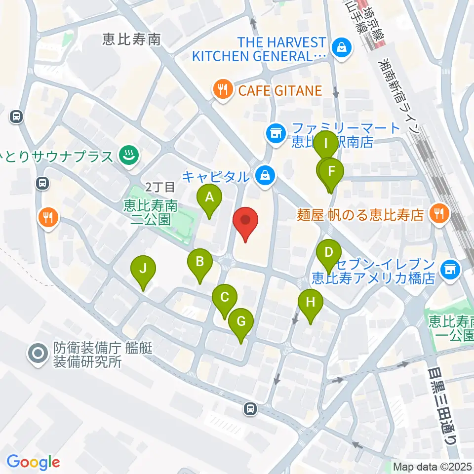 バーディハウス ABSスタジオ周辺の駐車場・コインパーキング一覧地図