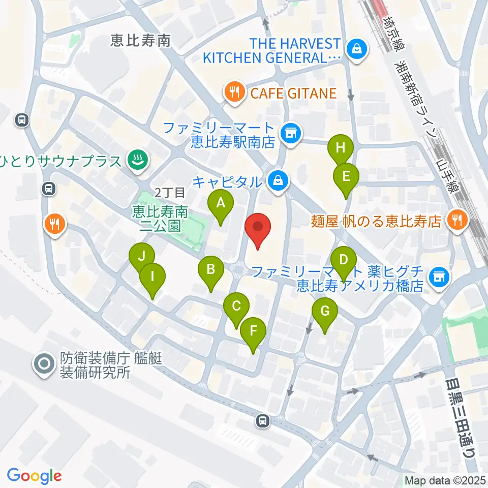 バーディハウス ABSスタジオ周辺の駐車場・コインパーキング一覧地図